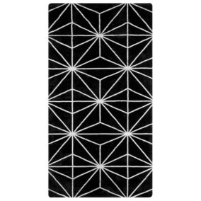 Dywan z wiskozy 80 x 150 cm czarny Sibel 1 szt.