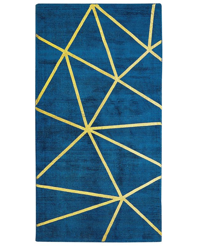 Dywan z wiskozy 80 x 150 cm niebieski Havza 1 szt.