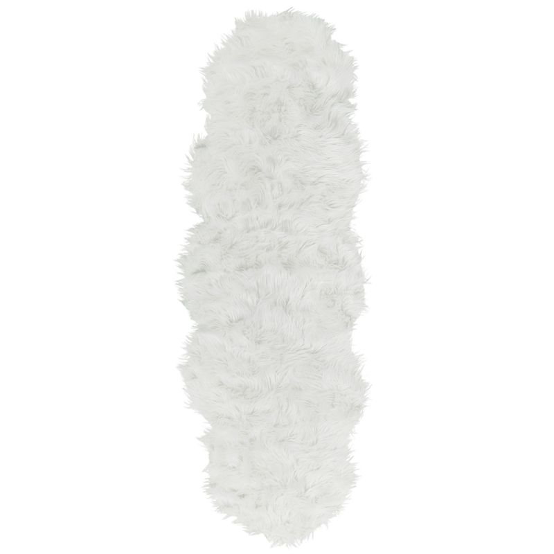 Dywan ze sztucznego futra Mamungari Biały 60 x 180 cm 1 szt.