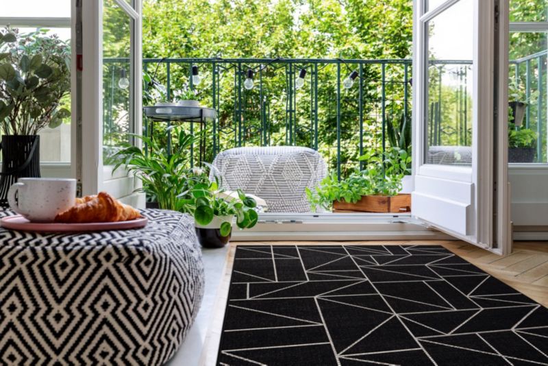 Dywan zewnętrzny Floorlux RugsX 200x290 cm czarny DEV1381 1 szt.