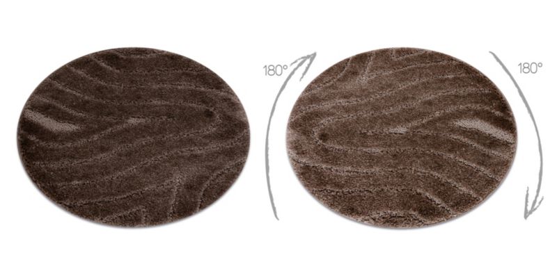 Dywanik łazienkowy Dywaniki łazienkowe RugsX koło 100 cm brąz KPL321 1 szt.