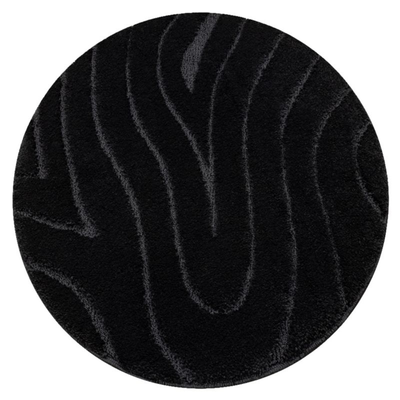 Dywanik łazienkowy Dywaniki łazienkowe RugsX koło 100 cm czarny KPL287 1 szt.