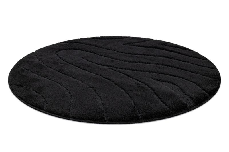 Dywanik łazienkowy Dywaniki łazienkowe RugsX koło 100 cm czarny KPL287 1 szt.