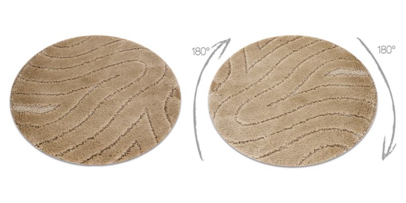 Dywanik łazienkowy Dywaniki łazienkowe RugsX koło 50 cm beż KPL329 1 szt.
