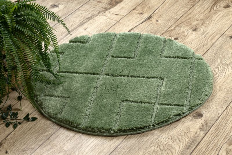 Dywanik łazienkowy Dywaniki łazienkowe RugsX koło 67 cm zieleń KPL343 1 szt.