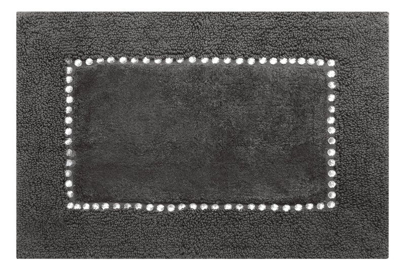 Dywanik łazienkowy Eurofirany 60x90 chic stalowy 1 szt.
