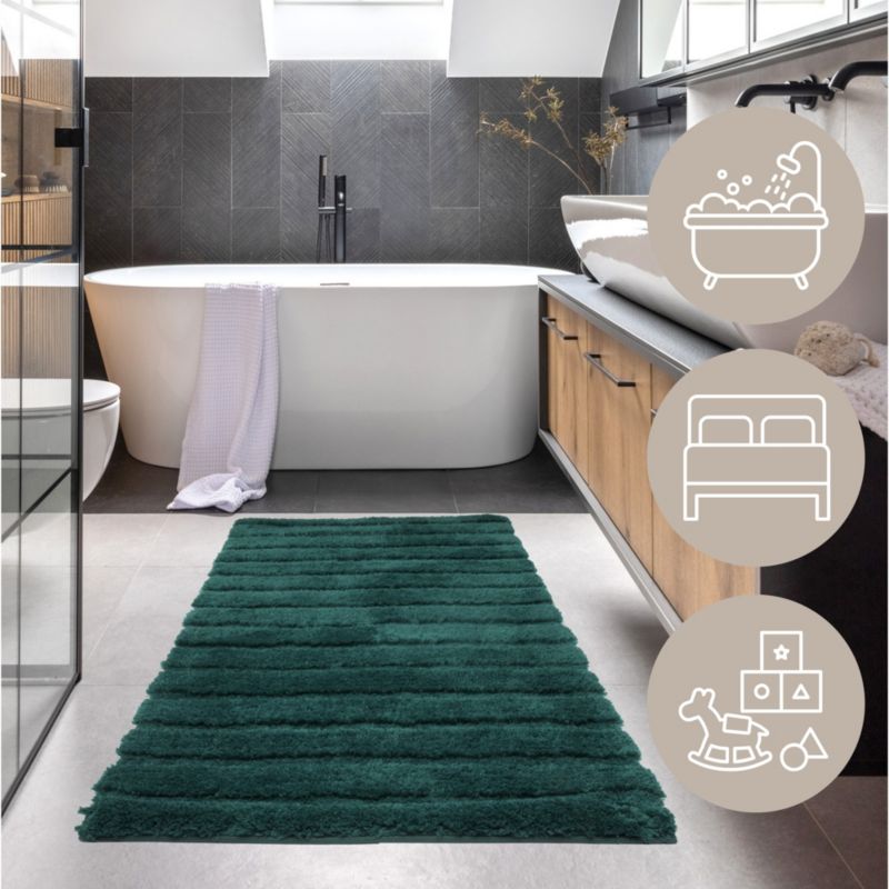 Dywanik łazienkowy Henry 60x110 cm e-floor zielony 1 szt