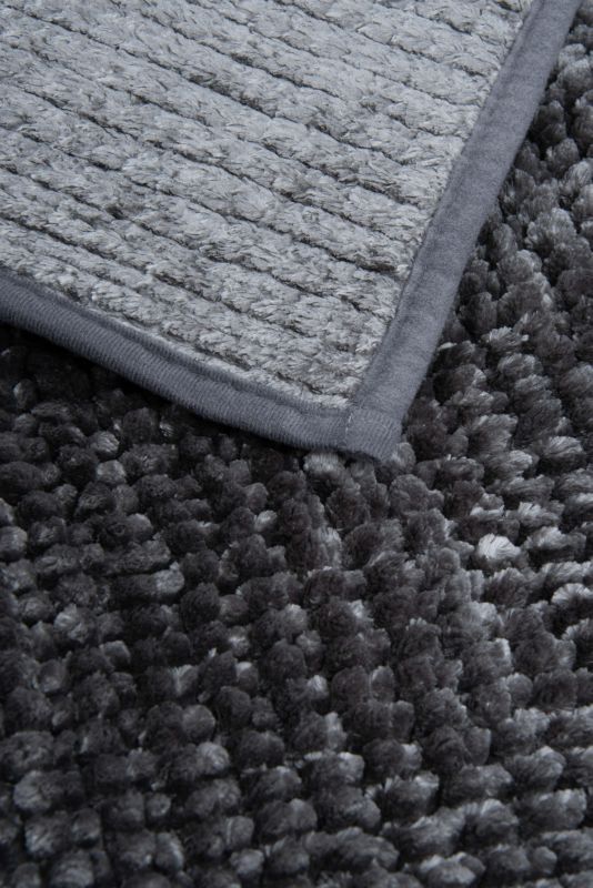 Dywanik łazienkowy Multidecor Chenille Velvet 60 x 90 cm ciemny szary 1 szt.