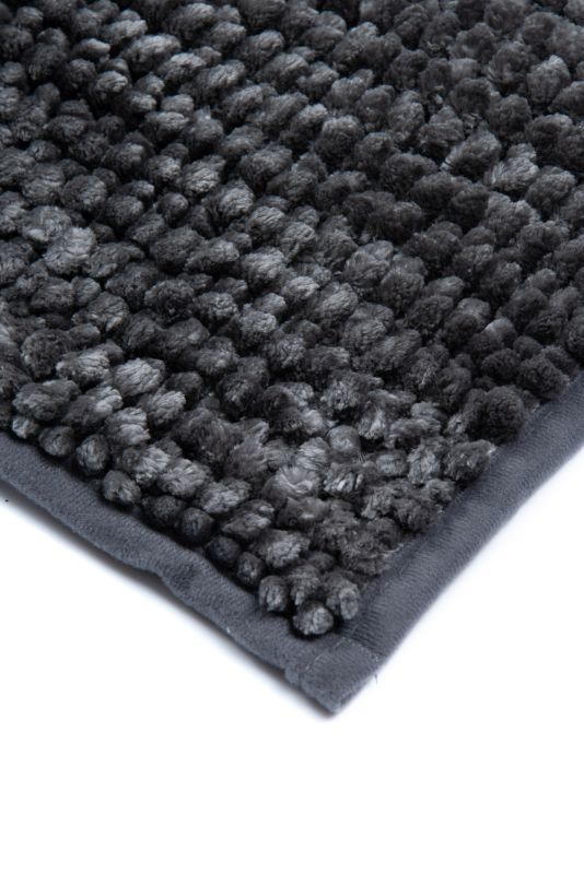 Dywanik łazienkowy Multidecor Chenille Velvet 60 x 90 cm ciemny szary 1 szt.