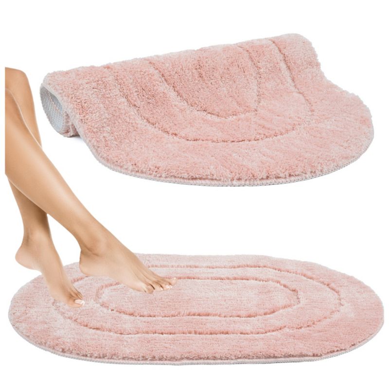 Dywanik łazienkowy Soft 50x80 cm e-floor owalny różowy 1 szt
