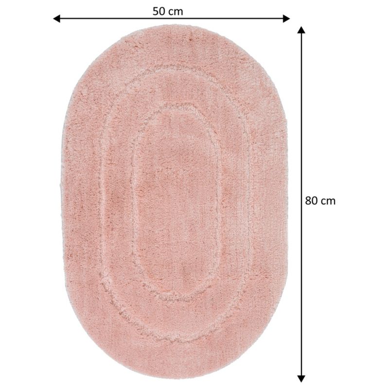 Dywanik łazienkowy Soft 50x80 cm e-floor owalny różowy 1 szt