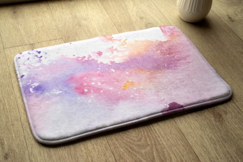 Dywanik łazienkowy Tulup 75x45cm Kolorowe plamy Mikrofibra Antypoślizgowy 1 szt.