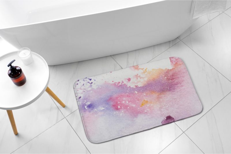 Dywanik łazienkowy Tulup 75x45cm Kolorowe plamy Mikrofibra Antypoślizgowy 1 szt.