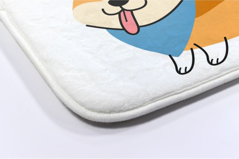 Dywanik łazienkowy Tulup 75x45cm Pies Shiba Inu Poliester Antypoślizgowy 1 szt.