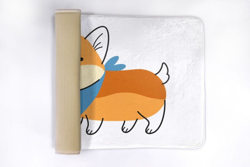 Dywanik łazienkowy Tulup 75x45cm Pies Shiba Inu Poliester Antypoślizgowy 1 szt.