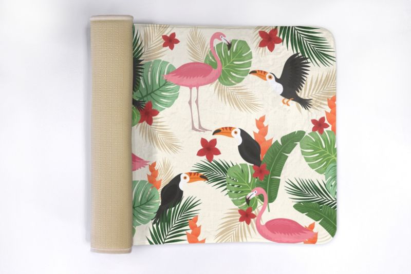 Dywanik łazienkowy Tulup 75x45cm Ptaki Flamingi Poliester Szybkoschnący 1 szt.