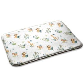 Dywanik dla dzieci Tulup 90x60cm Zwierzęta w dżungli Miękki i antypoślizgowy 1 szt.