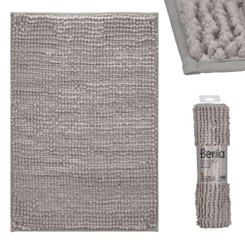 Dywanik Do Łazienki Berilo Beżowa Tkanina 40X60Cm 1Szt.