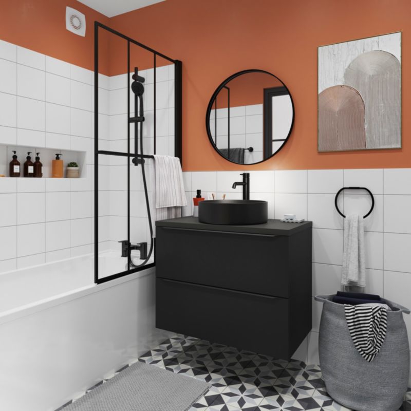 Dywanik łazienkowy GoodHome Elland 50 x 80 cm szaro-beżowy