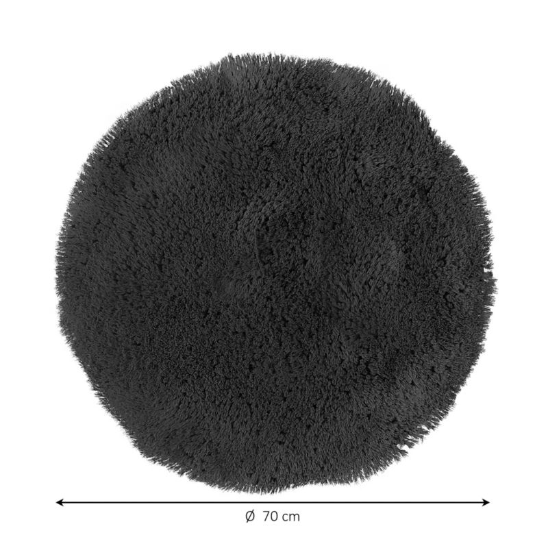 Dywanik łazienkowy GoodHome Sedna okrągły 70 cm antracyt