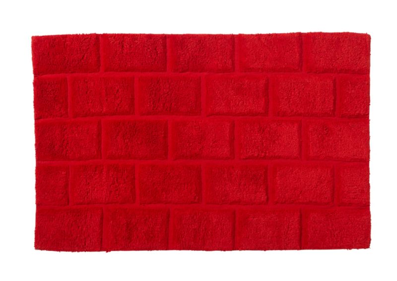 Dywanik łazienkowy Managua 60 x 90 cm czerwony