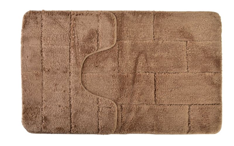 Dywaniki łazienkowe poliester ZAC MONDEX  Komplet 50x37/50x80 brązowe 2 szt kpl