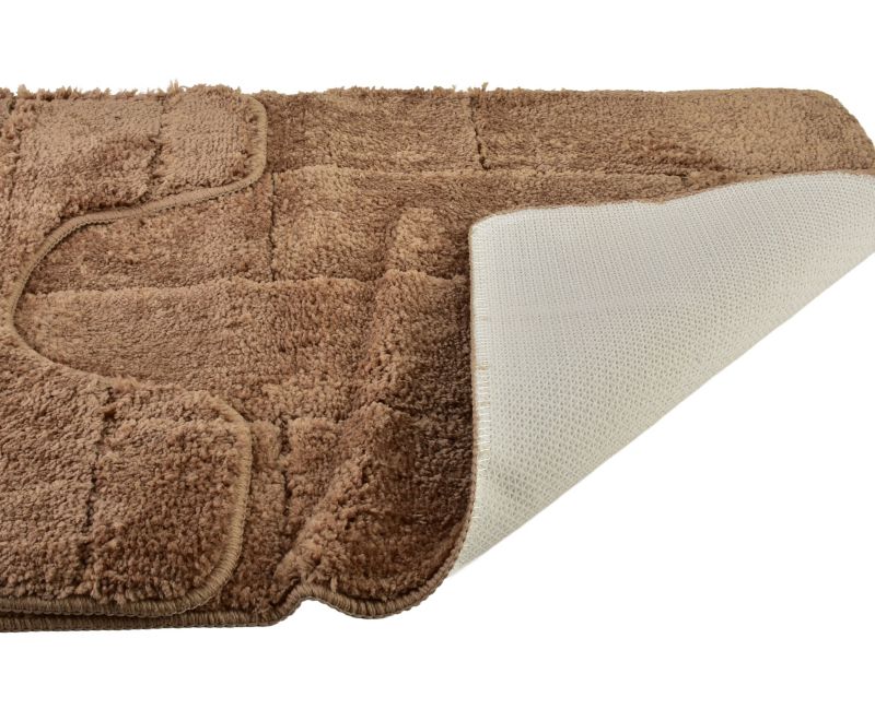Dywaniki łazienkowe poliester ZAC MONDEX  Komplet 50x37/50x80 brązowe 2 szt kpl