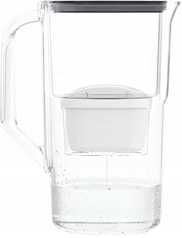 Dzbanek filtrujący wodę, AquaFloow J-MAXI, plastikowy, 2.5l, czarny + 5x filtr wody AquaFloow Maxi, zestaw, 6szt