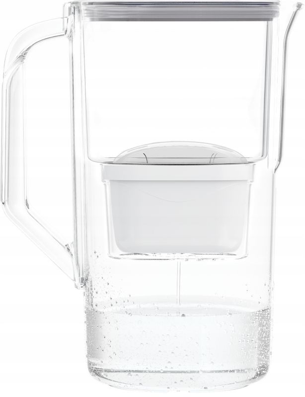 Dzbanek filtrujący wodę, AquaFloow J-MAXI, plastikowy, 2.5l, szary + 3x filtr wody AquaFloow Maxi, zestaw, 4szt