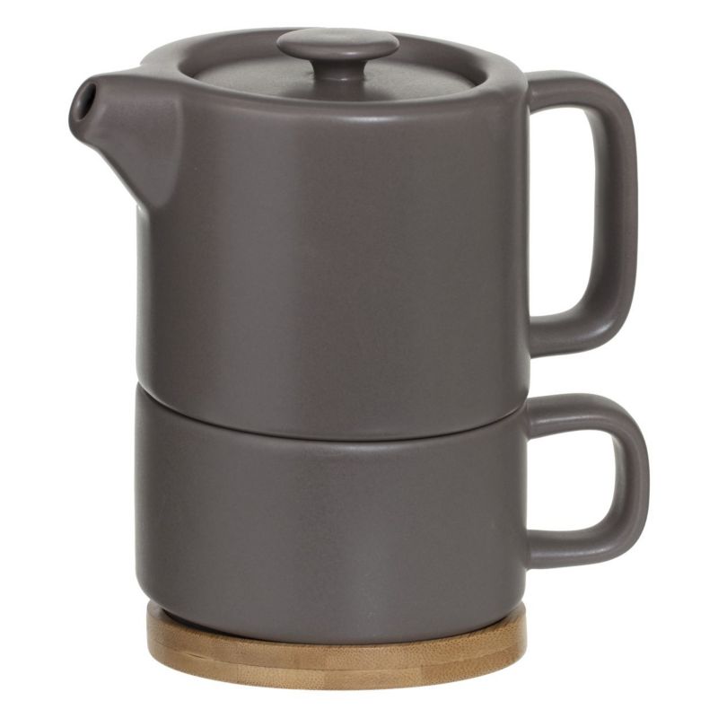 Dzbanek z filiżanką Natural Taupe Secret de Gourmet brązowy 400 ml 1 szt.