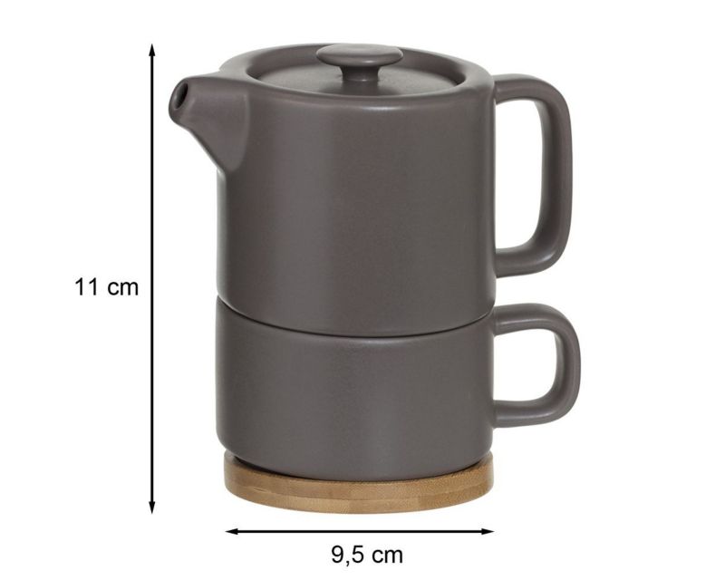 Dzbanek z filiżanką Natural Taupe Secret de Gourmet brązowy 400 ml 1 szt.
