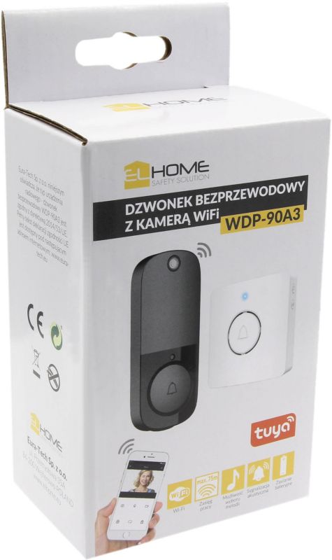 Dzwonek bezprzewodowy El Home z kamerą WiFi WDP-90A3 B