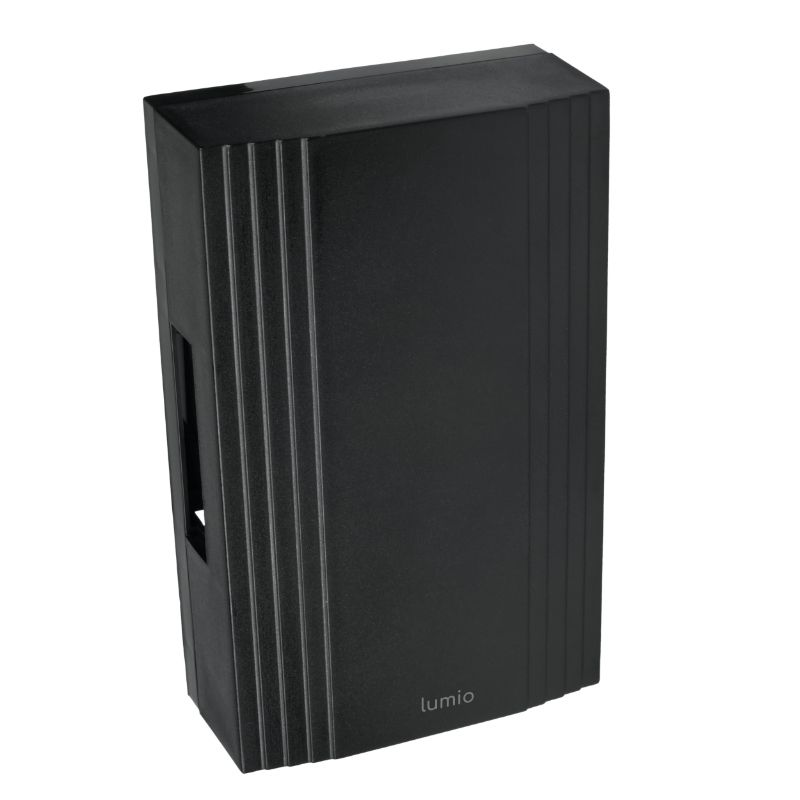 Dzwonek przewodowy, LUMIO, AC 230 V, gong, czarny, 1szt.