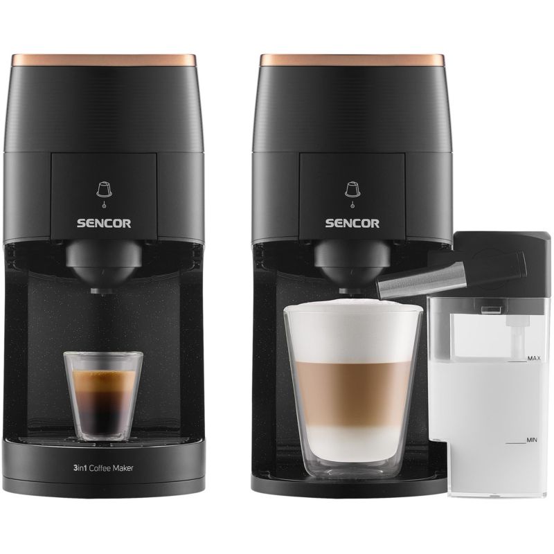 Ekspres Do Kawy Kapsułkowy 3w1 Sencor SCC 3000BK 1450W Nespresso Dolce Gusto 1szt