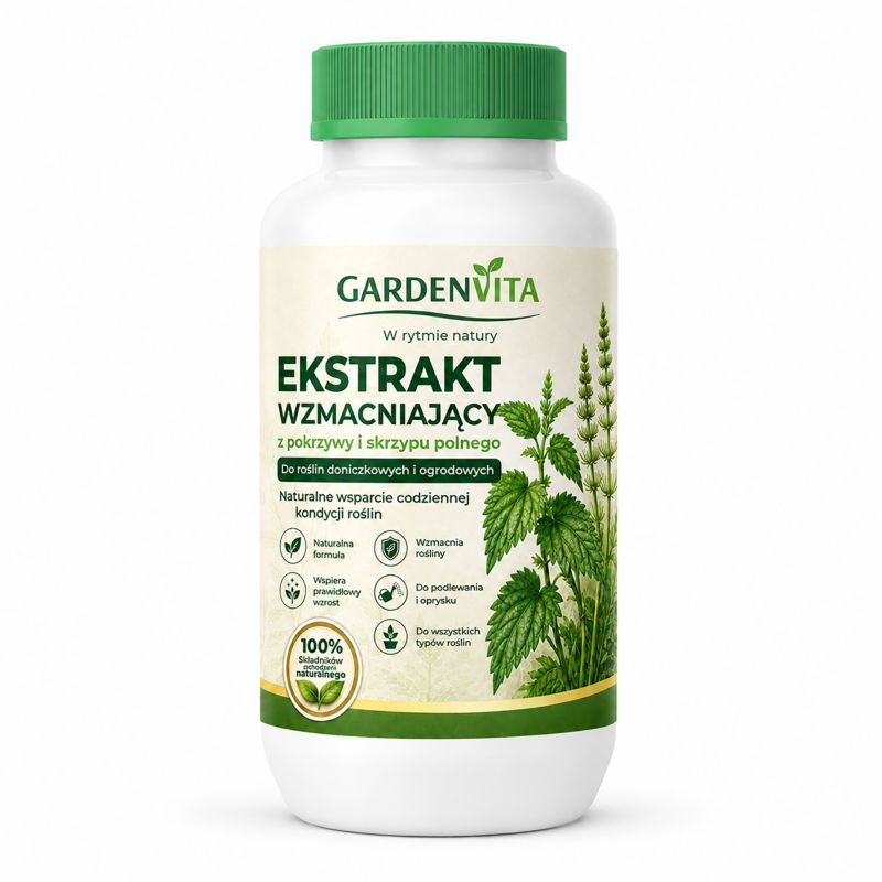 Ekstrakt z Pokrzywy i Skrzypu Polnego GARDENVITA 250ml Nawóz Oprysk do Roślin Doniczkowych Ogrodowych, 1szt.