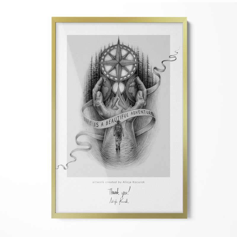 Elegancka Ramka Na Zdjęcia Wallfluent 40x60 cm Złota 1 szt.