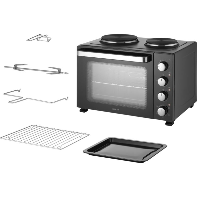 Elekryczny Piekarnik Sencor SEO 3500BK 35L 230C + 2 Płyty Grzewcze 3200W 1szt