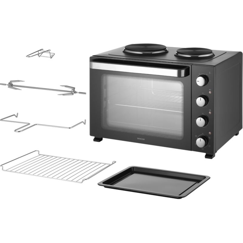 Elekryczny Piekarnik Sencor SEO 4800BK 48L 230C + 2 Płyty Grzewcze 3500W 1szt