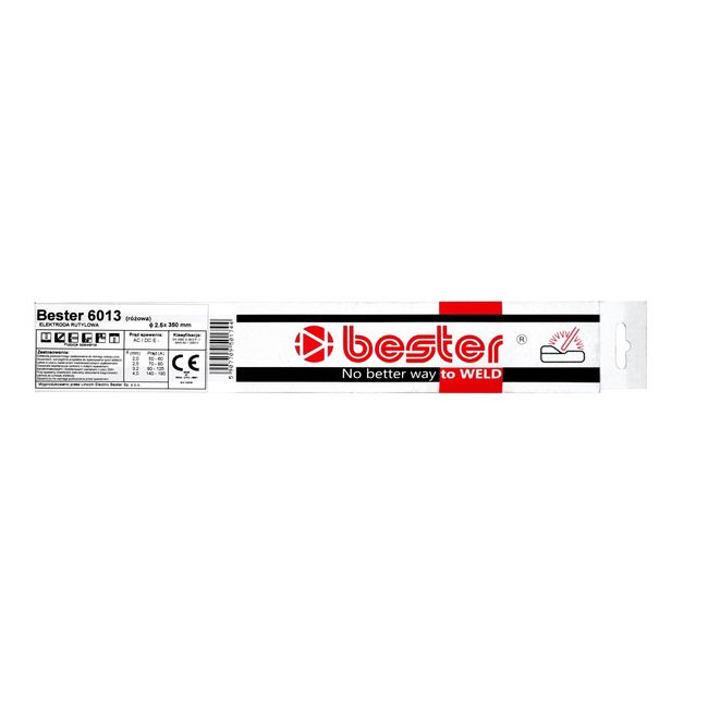 Elektrody rutylowe Bester 6013 fi 2,5 mm 0,5 kg