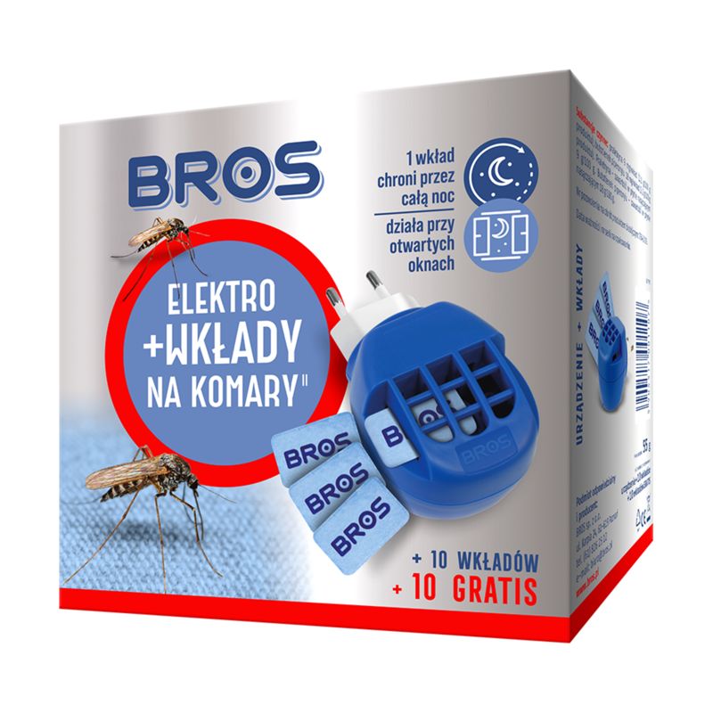 Elektrofumigator Bros Na Komary Z 10 Wkładami 1 Szt.