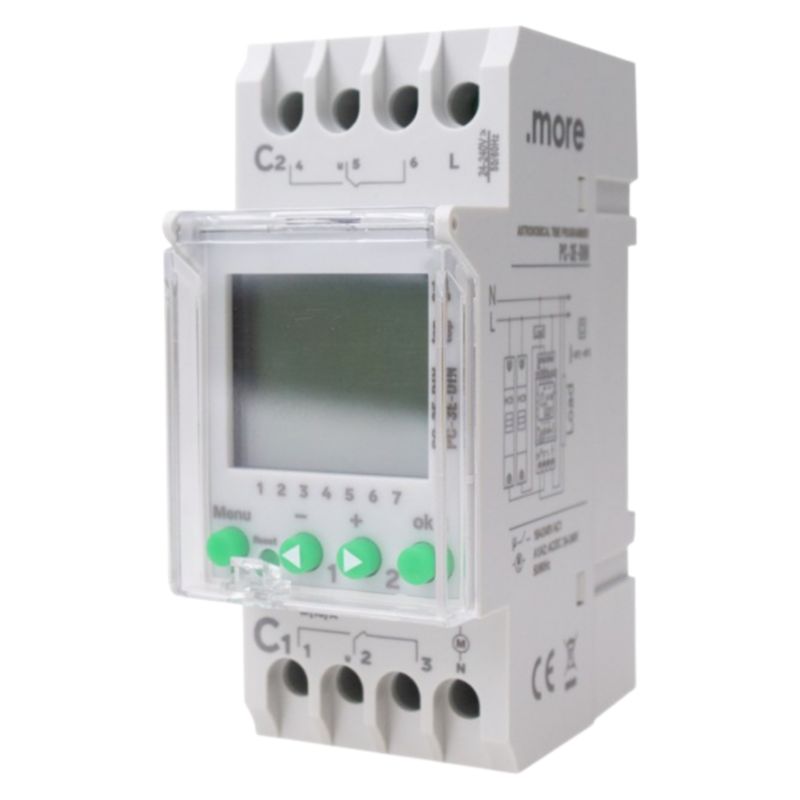 Elektroniczny Programator Astronomiczny Ecolight 16A 3600W M20356 Pc-3E-Din 1szt.
