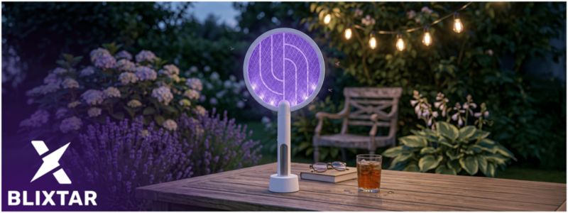 Elektryczna łapka na komary 2W1 Blixtar B-EZO-SWATTER Lampa LED Owadobójcza
