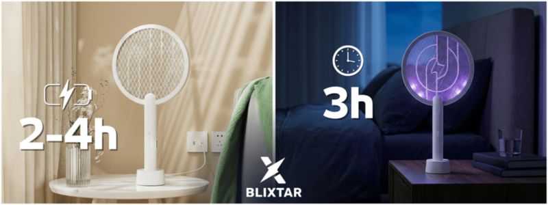 Elektryczna łapka na komary 2W1 Blixtar B-EZO-SWATTER Lampa LED Owadobójcza