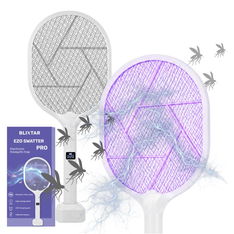 Elektryczna łapka na komary 2W1 Blixtar B-EZO-SWATTER-PRO Lampa LED Owadobójcza