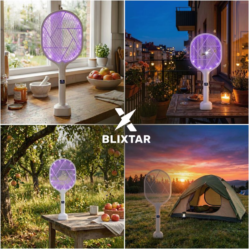Elektryczna łapka na komary 2W1 Blixtar B-EZO-SWATTER-PRO Lampa LED Owadobójcza