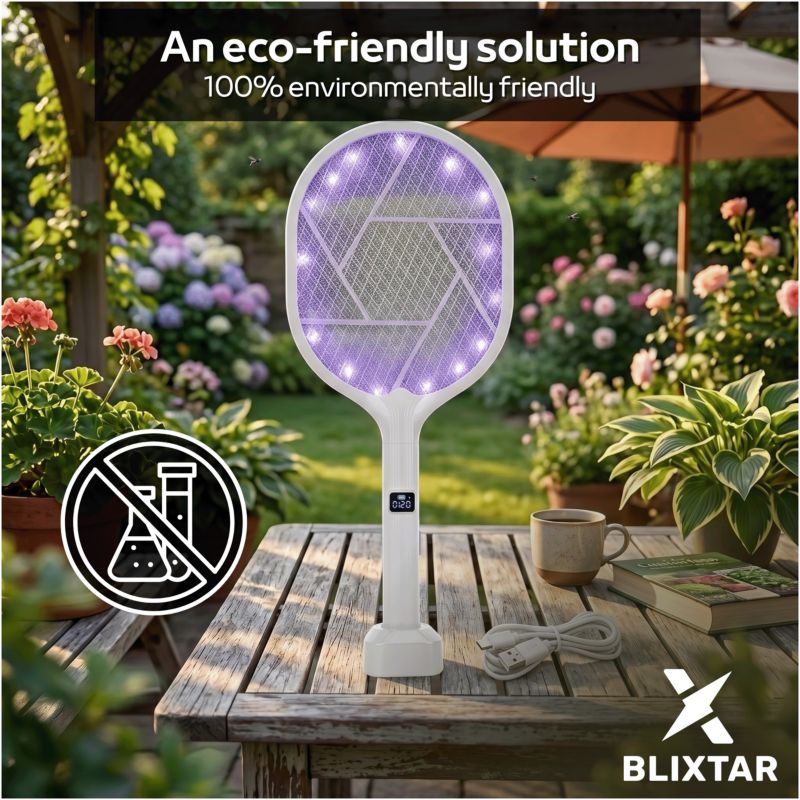 Elektryczna łapka na komary 2W1 Blixtar B-EZO-SWATTER-PRO Lampa LED Owadobójcza