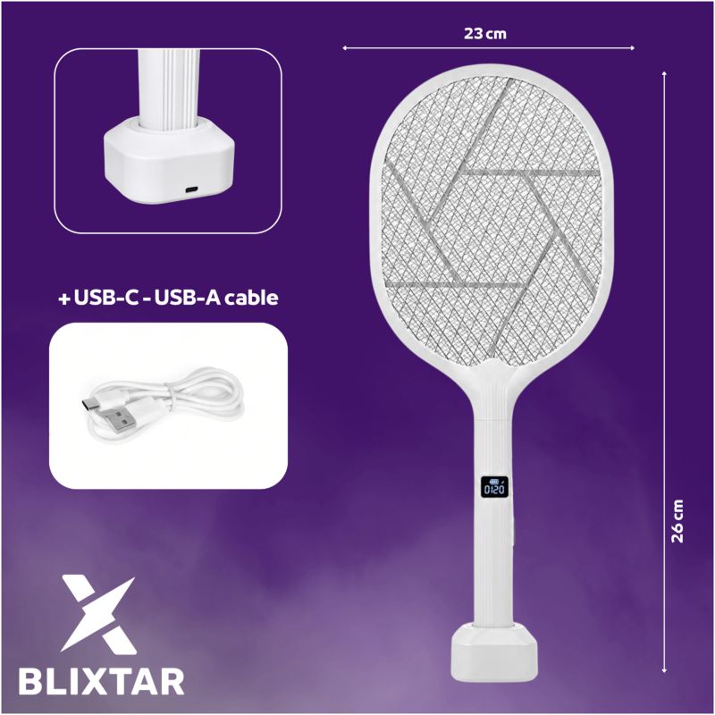 Elektryczna łapka na komary 2W1 Blixtar B-EZO-SWATTER-PRO Lampa LED Owadobójcza