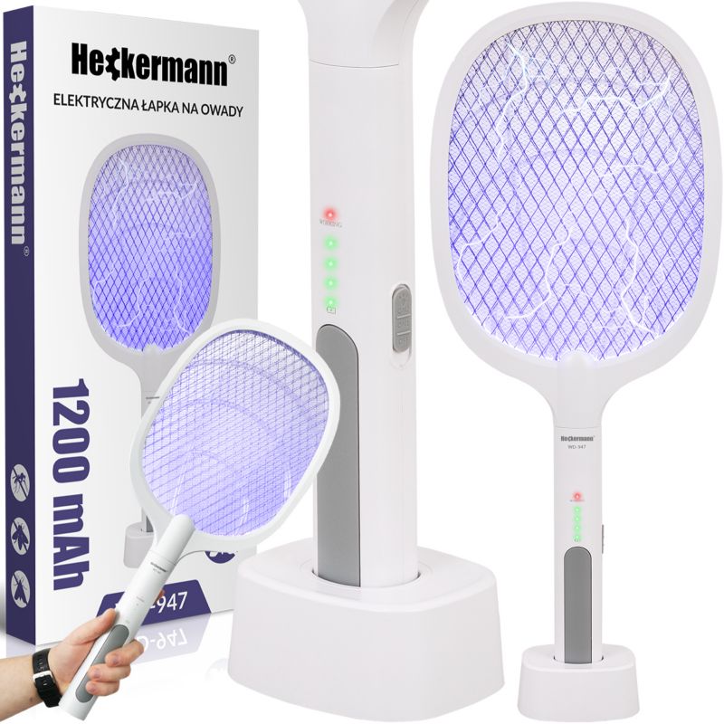 Elektryczna packa ŁAPKA na owady muchy komary HECKERMANN WD-947 1 szt