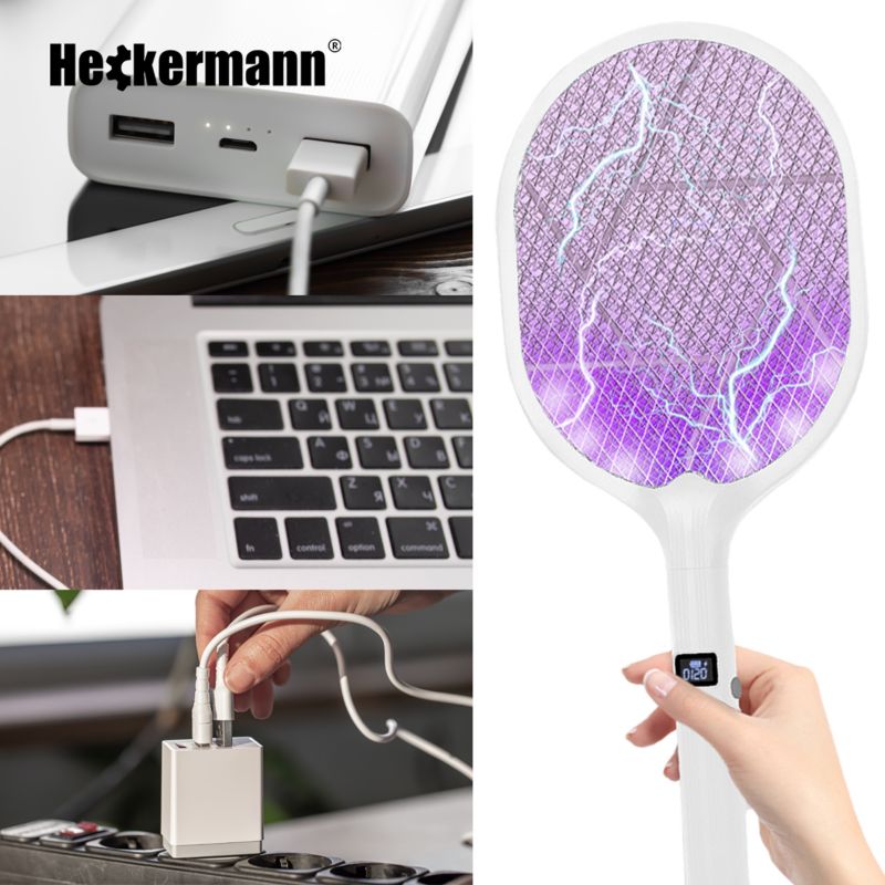 Elektryczna packa na owady Heckermann WD-957 Biała 1szt