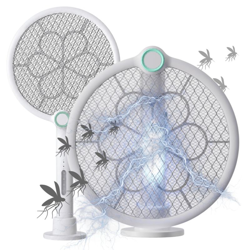 Elektryczna składana łapka na komary 2W1 Blixtar B-EZO-SWATTER-FLIP Lampa LED Owadobójcza